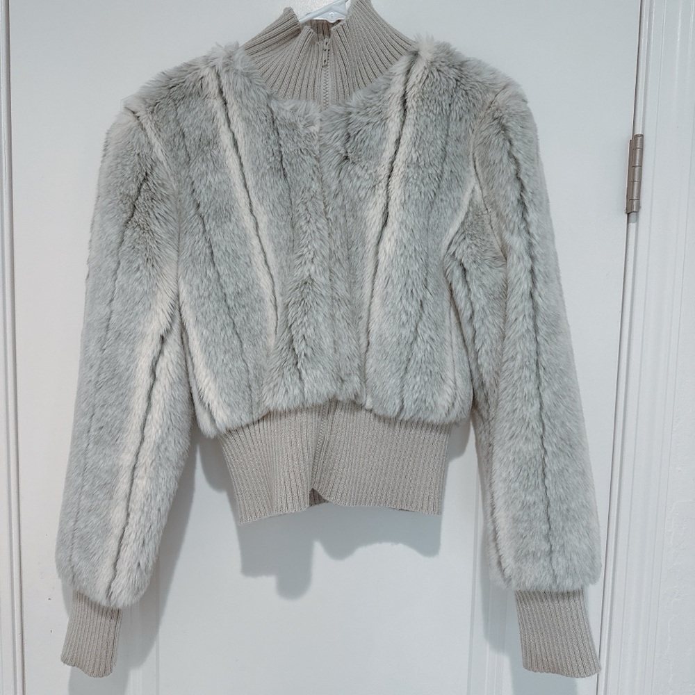Rave Light Gray Teddy Jacket